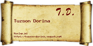 Tuzson Dorina névjegykártya