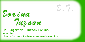 dorina tuzson business card